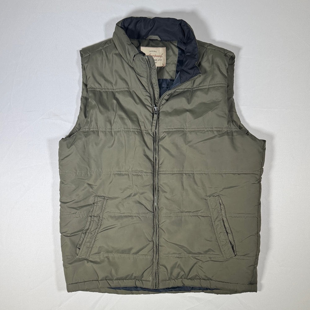 Weatherproof Men's Khaki Puffer Vest